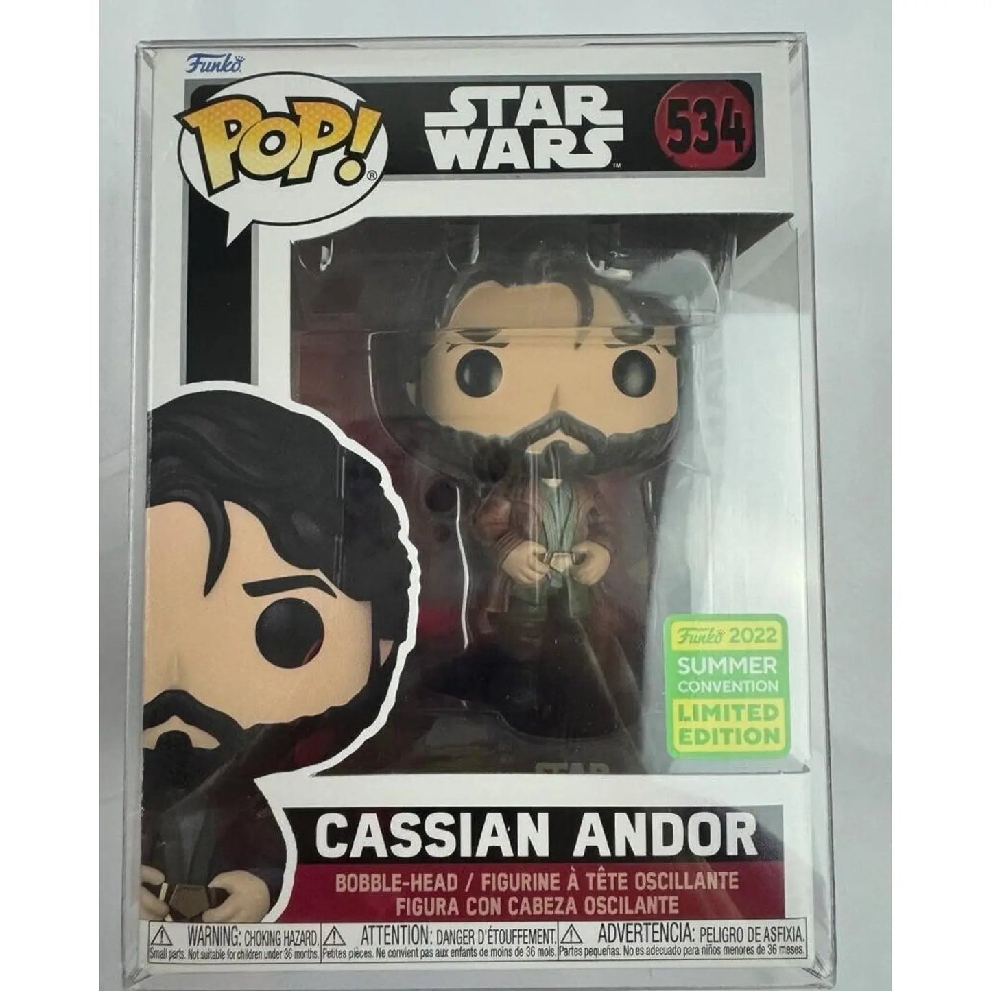 Funko Star Wars - Cassian Andor #534 Con Exclusive in Titan Platinum Protector - MOD Shop LLC