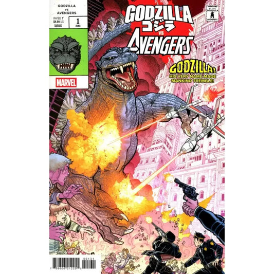 Godzilla vs. Avengers 1C Nick Bradshaw Monster Homage Variant - MOD Shop LLC