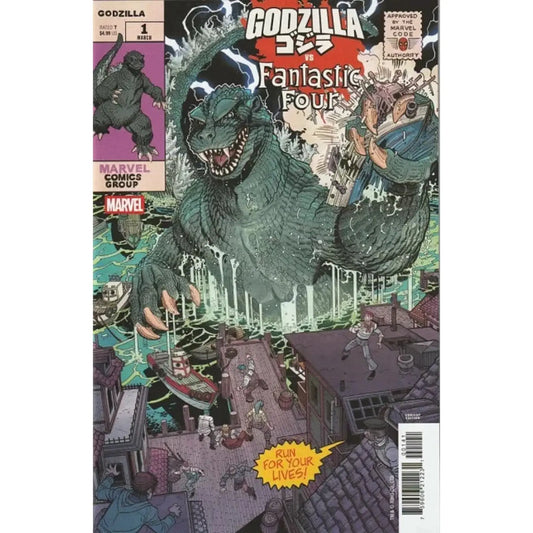 Godzilla vs. Fantastic Four 1D Nick Bradshaw Monster Homage variant - MOD Shop LLC