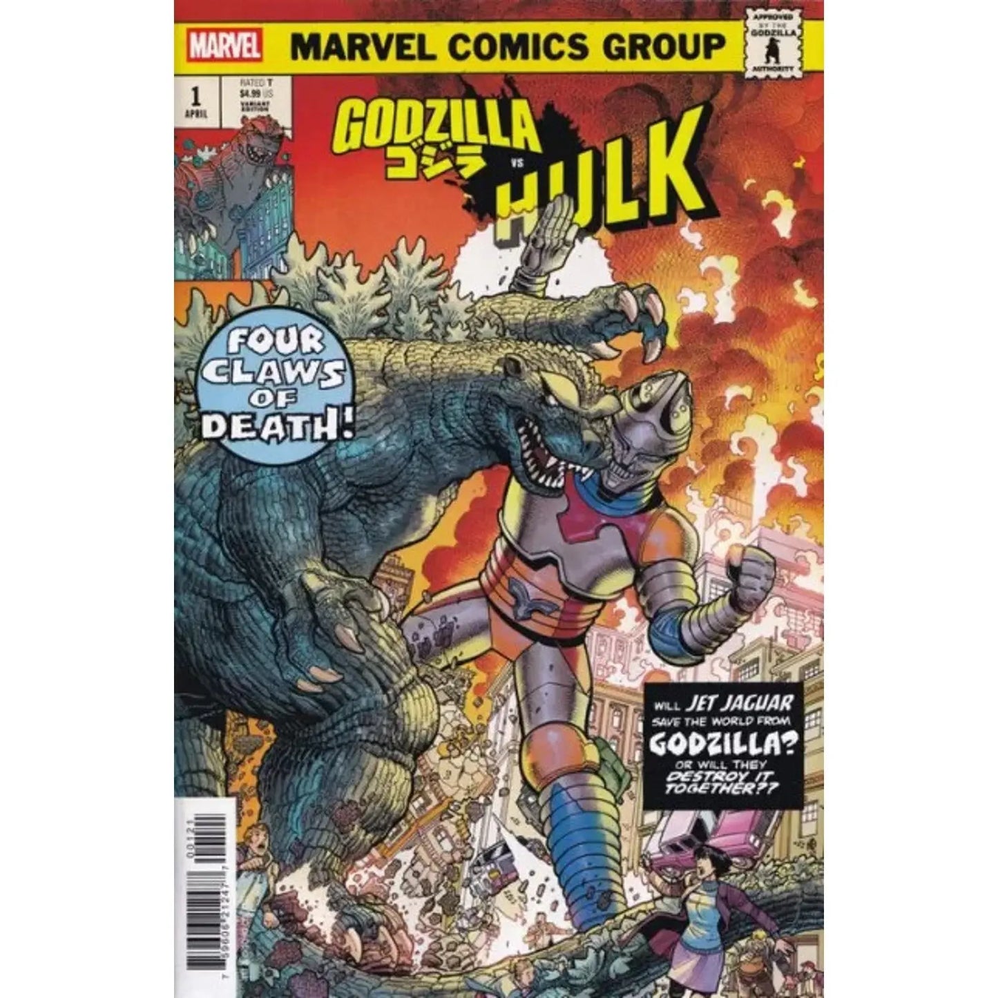 Godzilla vs. Hulk 1B Nick Bradshaw Monster Homage Variant - MOD Shop LLC