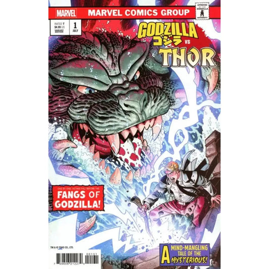 Godzilla Vs. Thor 1C Nick Bradshaw Monster Homage Variant - MOD Shop LLC