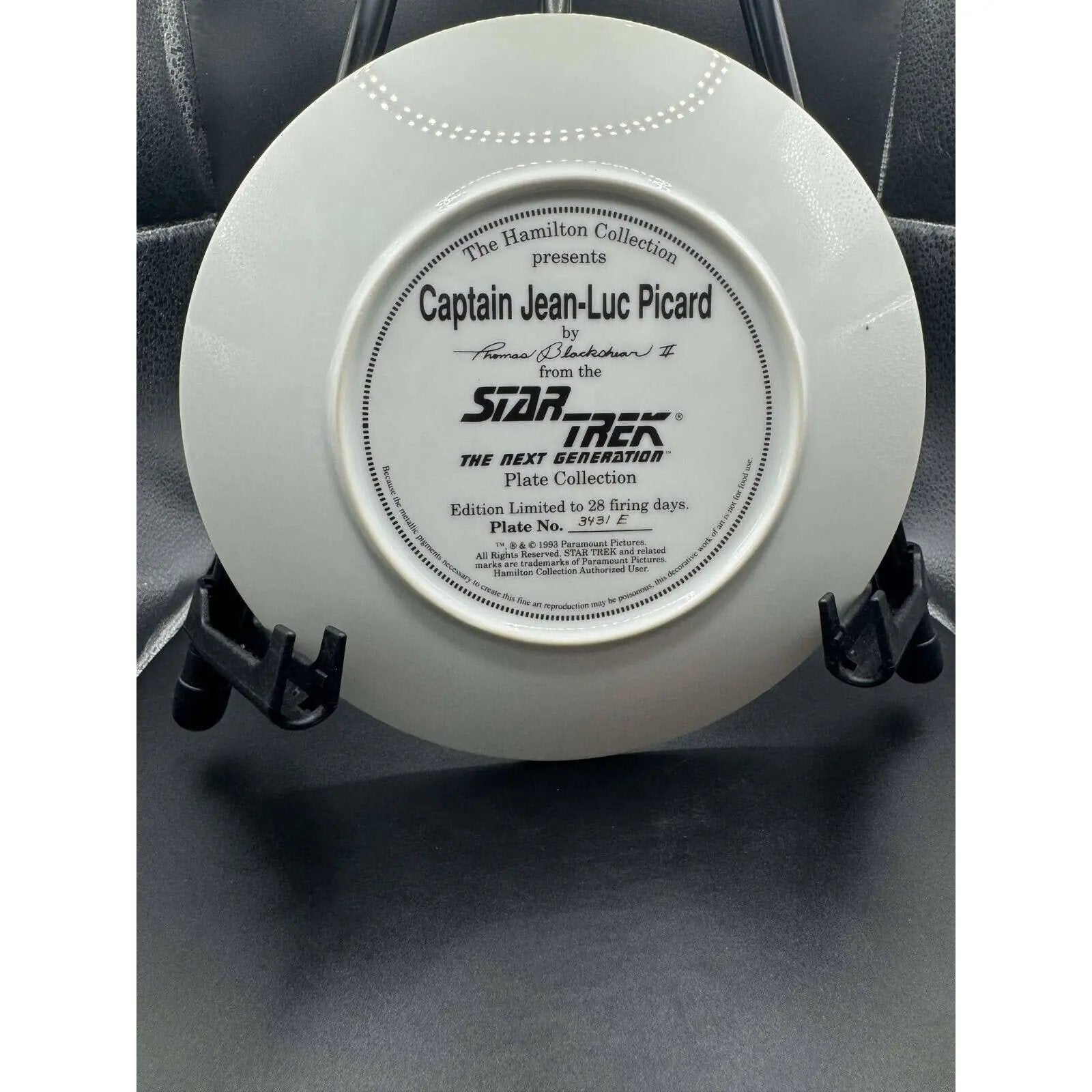 Hamilton Collection Star Trek The Next Generation Captain Jean - Luc Picard Ltd Ed - MOD Shop LLC