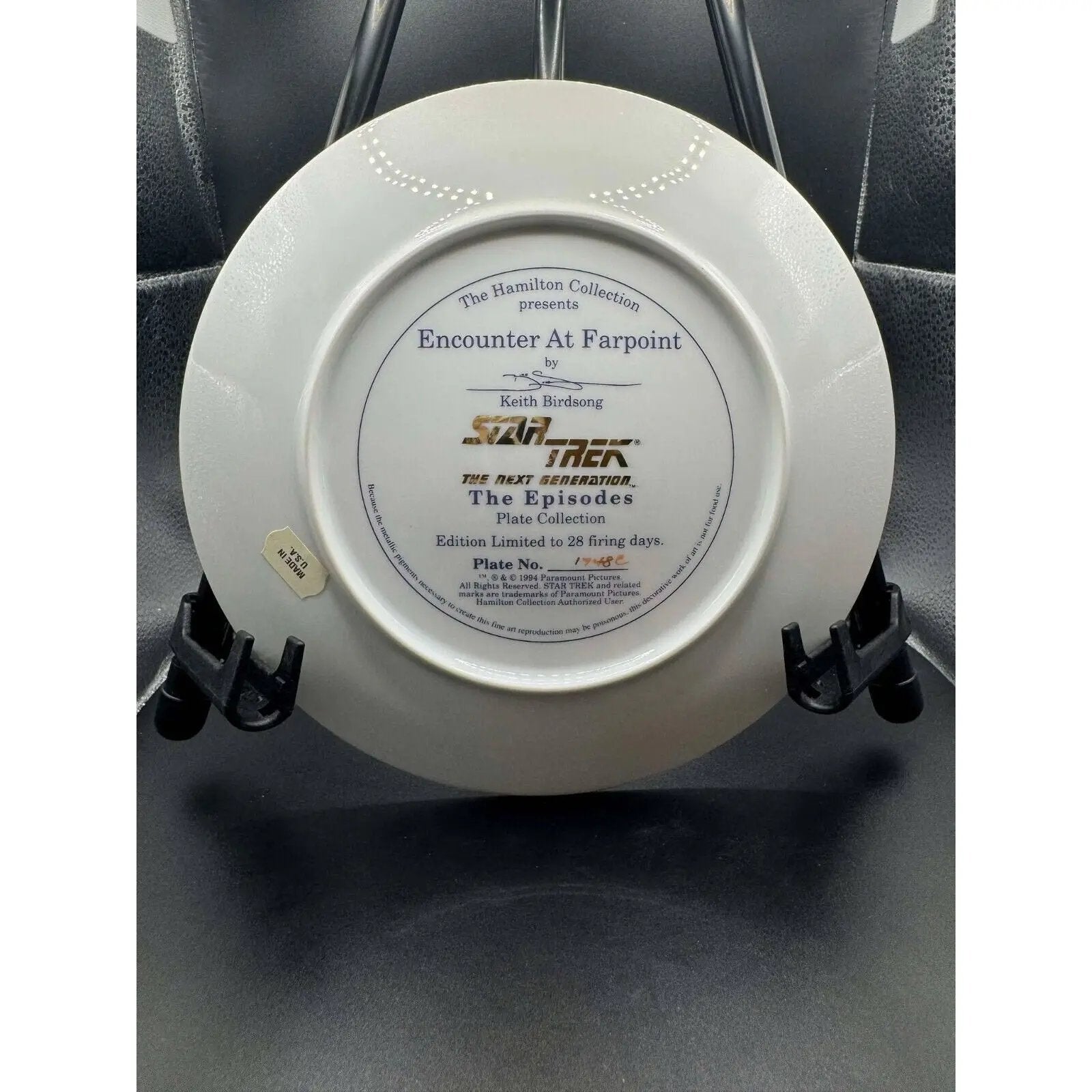 Hamilton Collection Star Trek The Next Generation - Encounter at Farpoint Ltd Ed - MOD Shop LLC