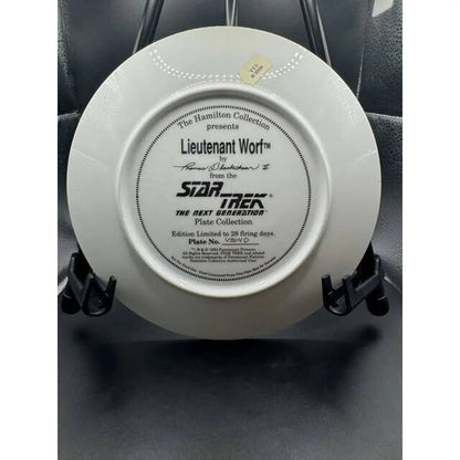 Hamilton Collection Star Trek The Next Generation Lieutenant Worf Plate #43640 - MOD Shop LLC