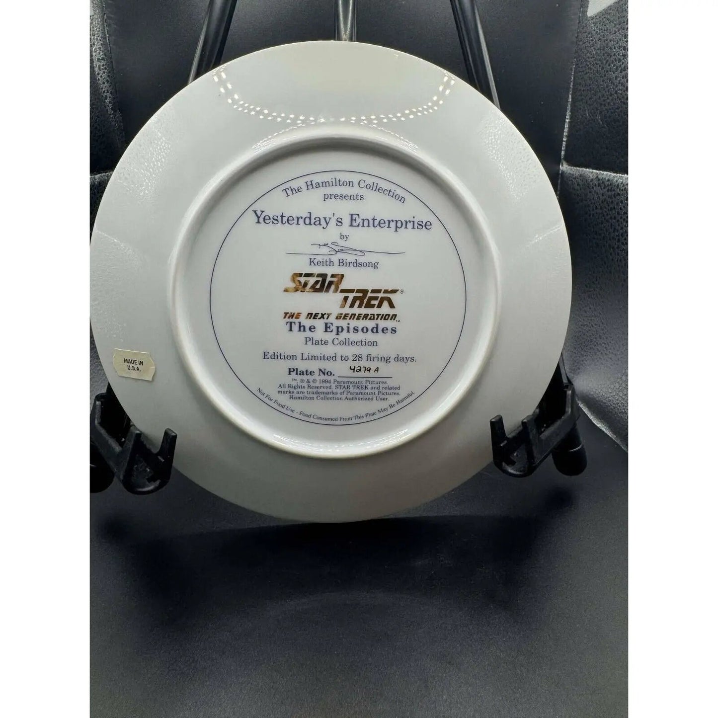 Hamilton Collection Star Trek The Next Generation Yesterday's Enterprise Ltd Ed - MOD Shop LLC