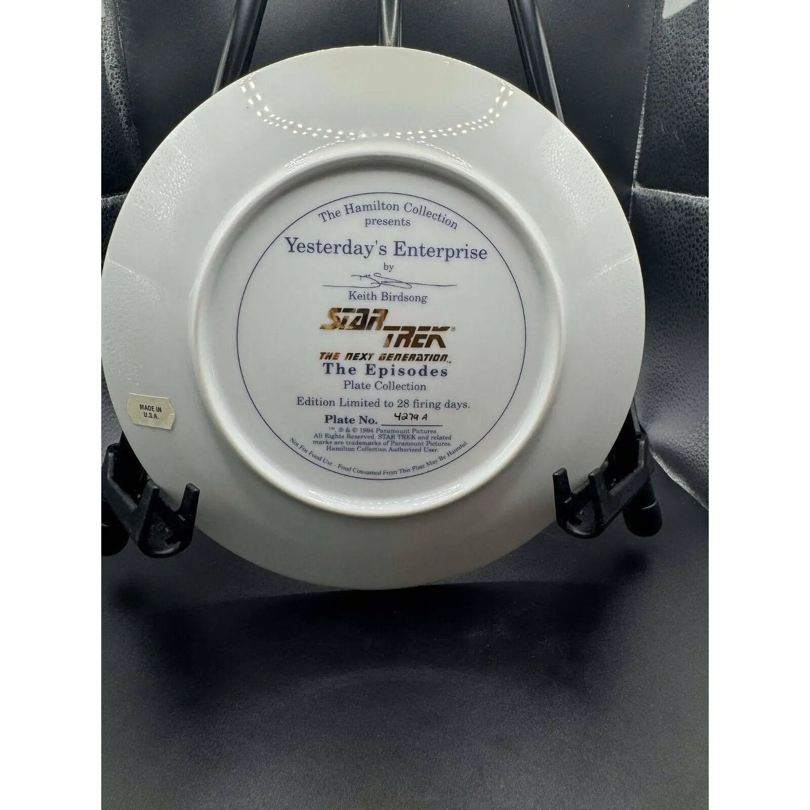 Hamilton Collection Star Trek The Next Generation Yesterday's Enterprise Ltd Ed - MOD Shop LLC