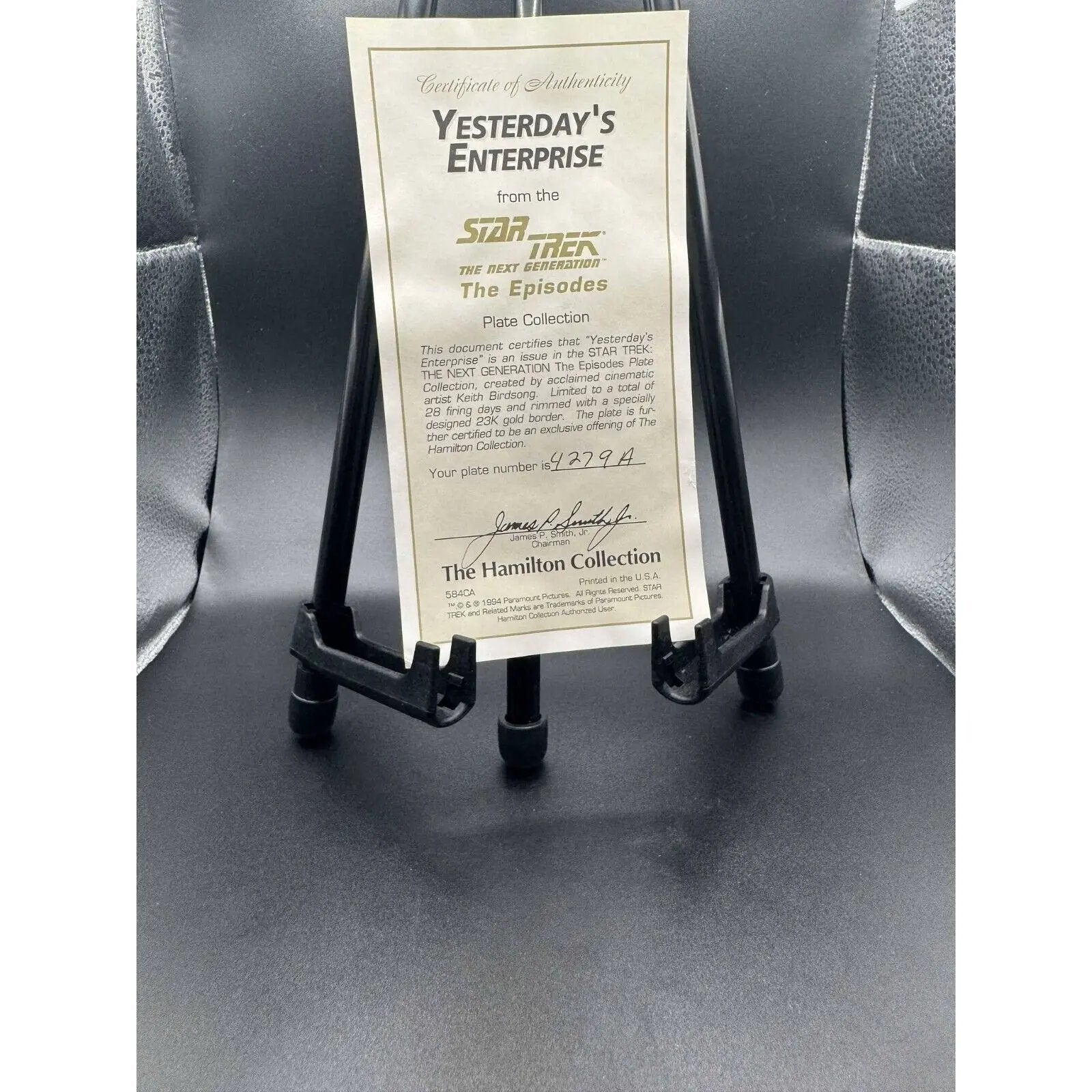 Hamilton Collection Star Trek The Next Generation Yesterday's Enterprise Ltd Ed - MOD Shop LLC