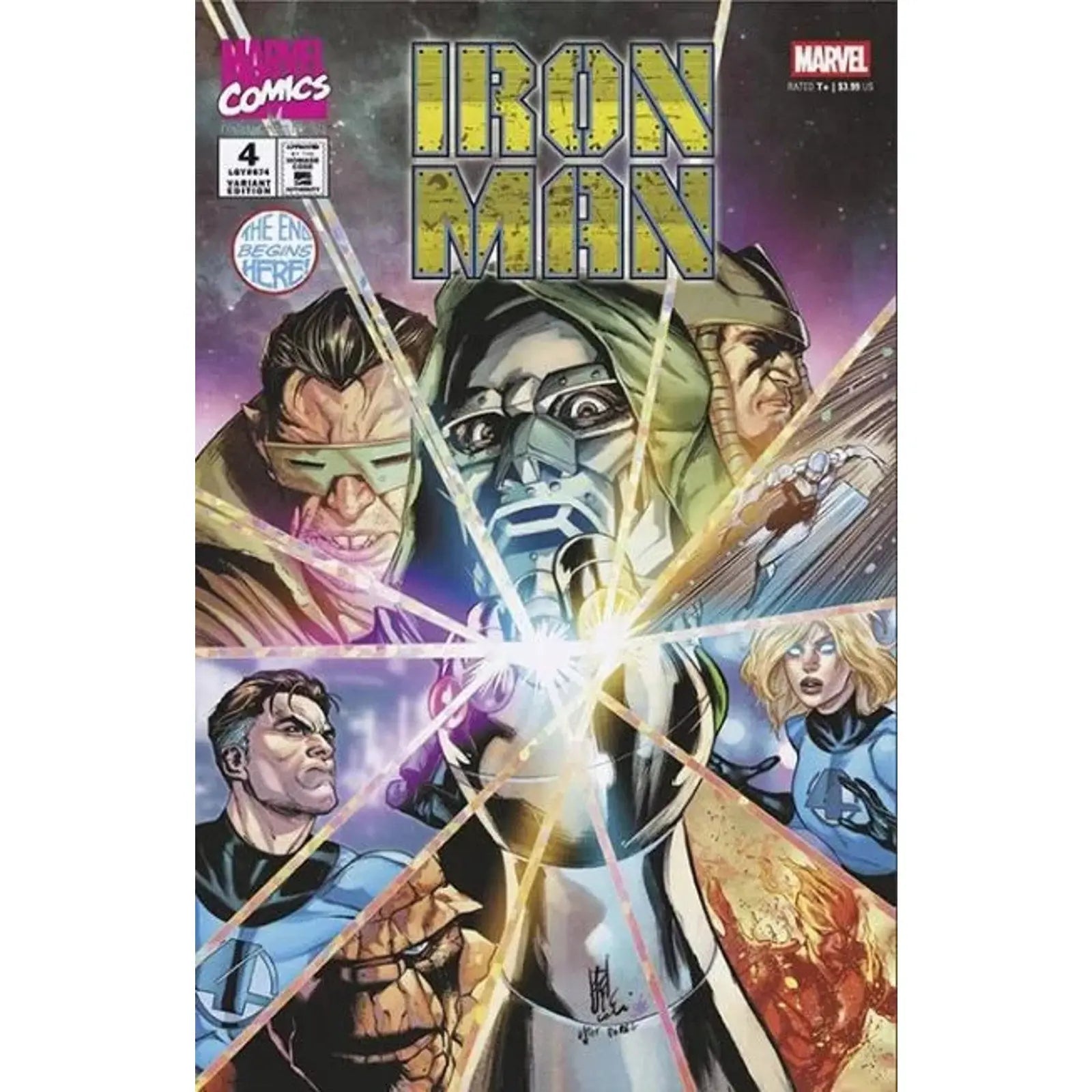 Iron Man, Vol. 7 4D Stefano Caselli Fantastic Four Homage Variant - MOD Shop LLC