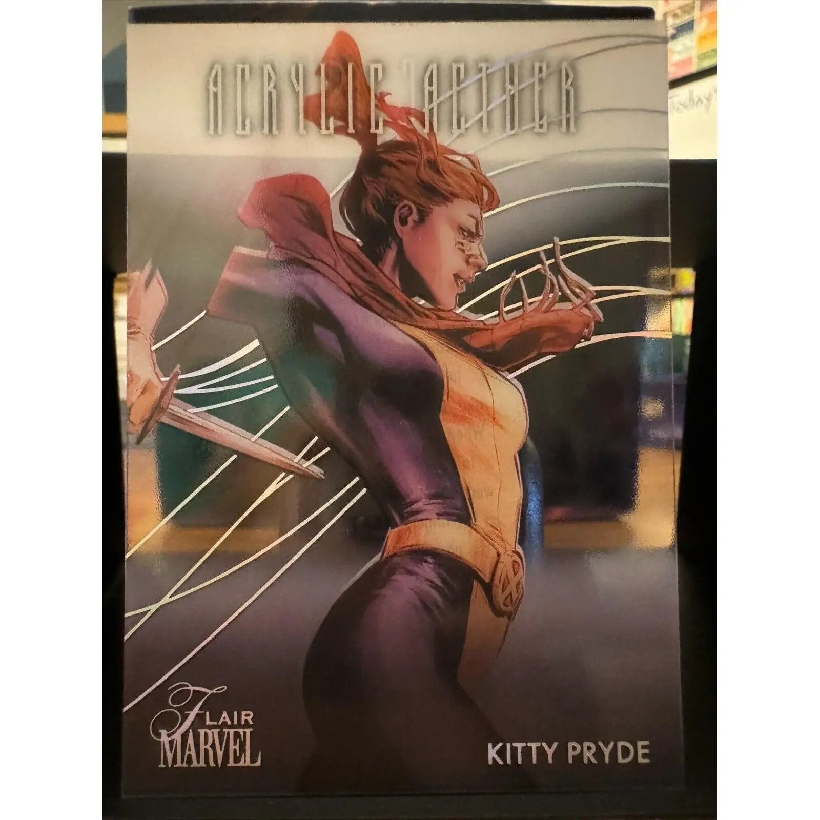 Kitty Pryde Marvel Fleer Flair Acrylic Aether Insert AA15 Acetate Card with Foil - MOD Shop LLC