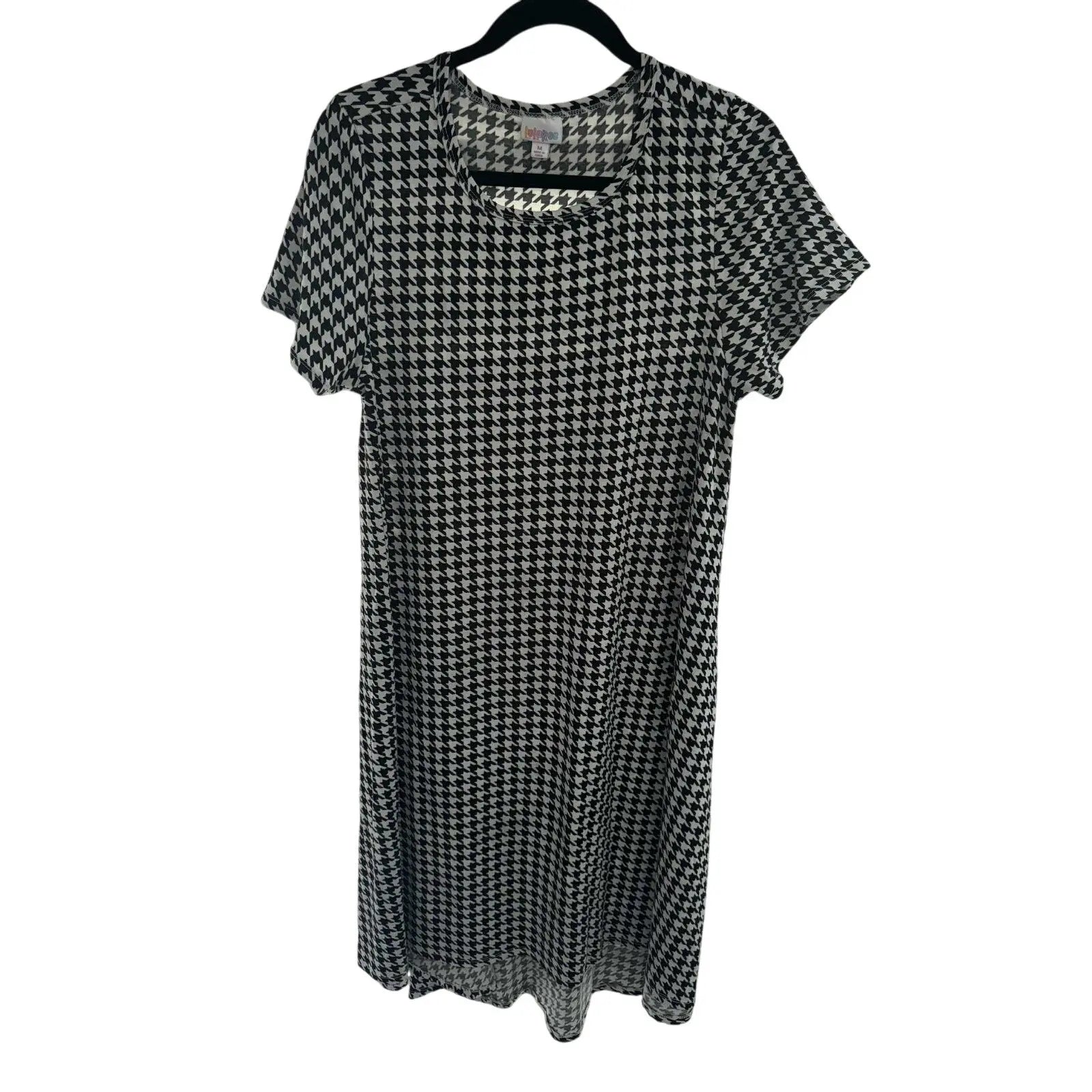 LuLaRoe Carly Dress – Houndstooth Print, Size M (Preowned, Excellent Condition) - MOD Shop LLC