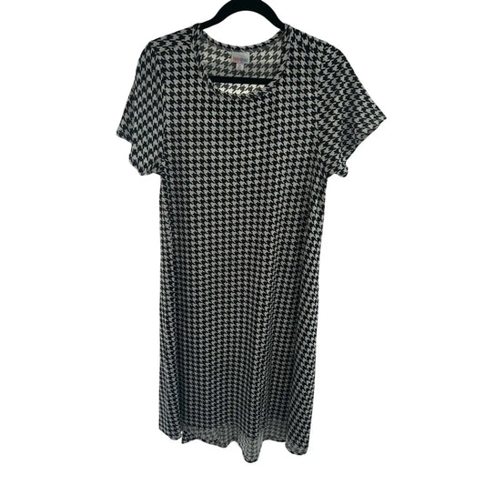 LuLaRoe Carly Dress – Houndstooth Print, Size M (Preowned, Excellent Condition) - MOD Shop LLC