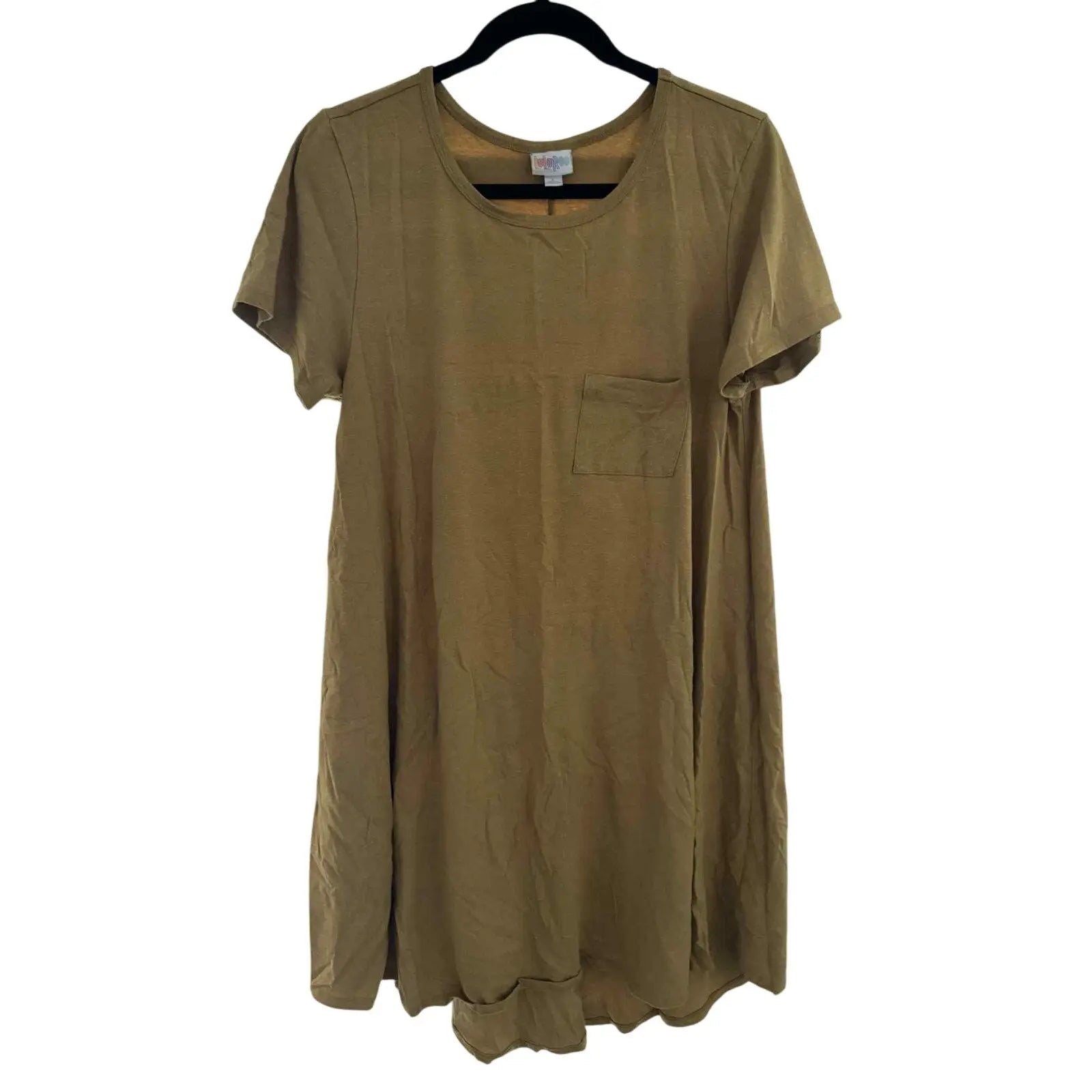 LuLaRoe Carly Dress – Solid Mustard Yellow, Size L (Preowned, Excellent Condition) - MOD Shop LLC