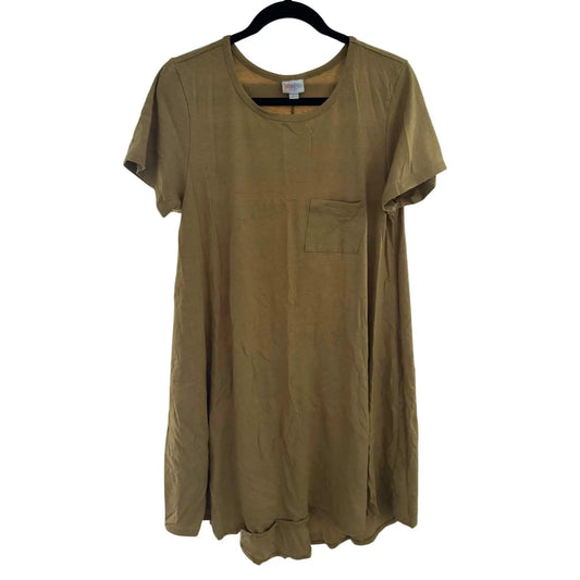 LuLaRoe Carly Dress – Solid Mustard Yellow, Size L (Preowned, Excellent Condition) - MOD Shop LLC