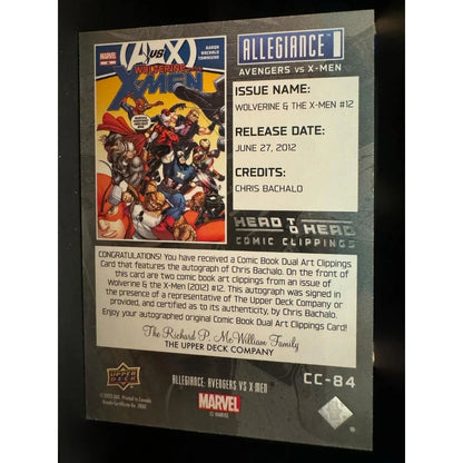 Marvel Allegiance: Avengers vs. X - Men Comic Clippings AUTO Chris Bachalo - MOD Shop LLC