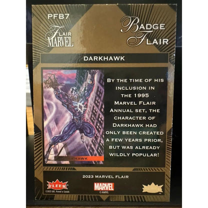 Marvel Flair BADGE FLAIR Insert Darkhawk PFB - 7 - MOD Shop LLC
