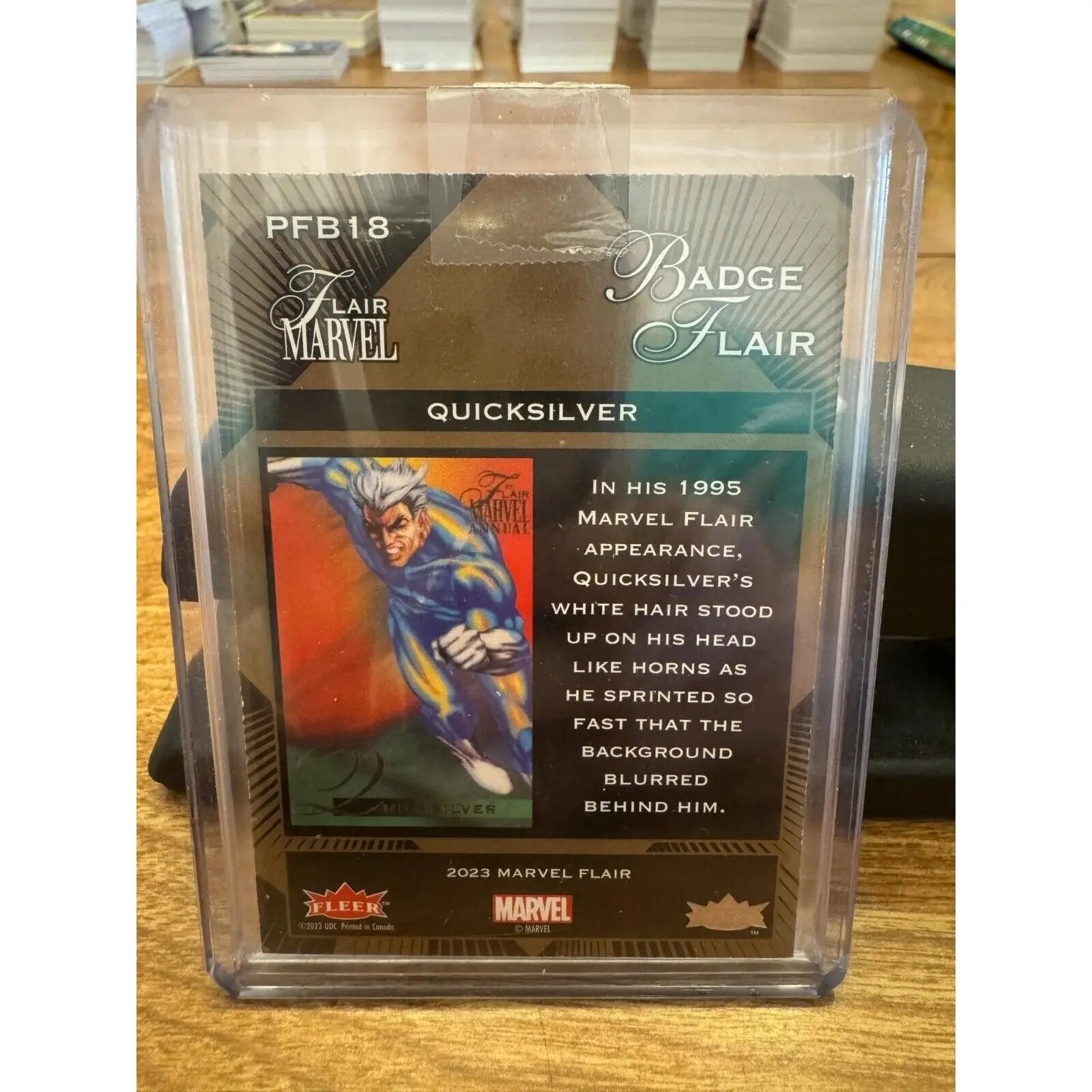 Marvel Flair BADGE FLAIR Insert Quicksilver PFB - 18 - MOD Shop LLC