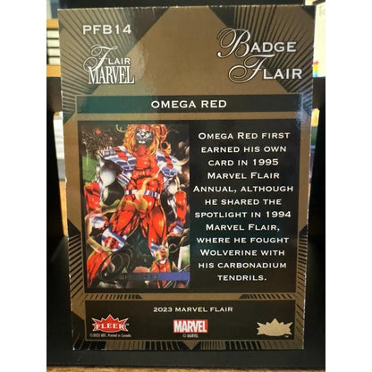 Marvel Flair BADGE FLAIR Level 1 Insert Omega Red PFB14 1:38 - MOD Shop LLC