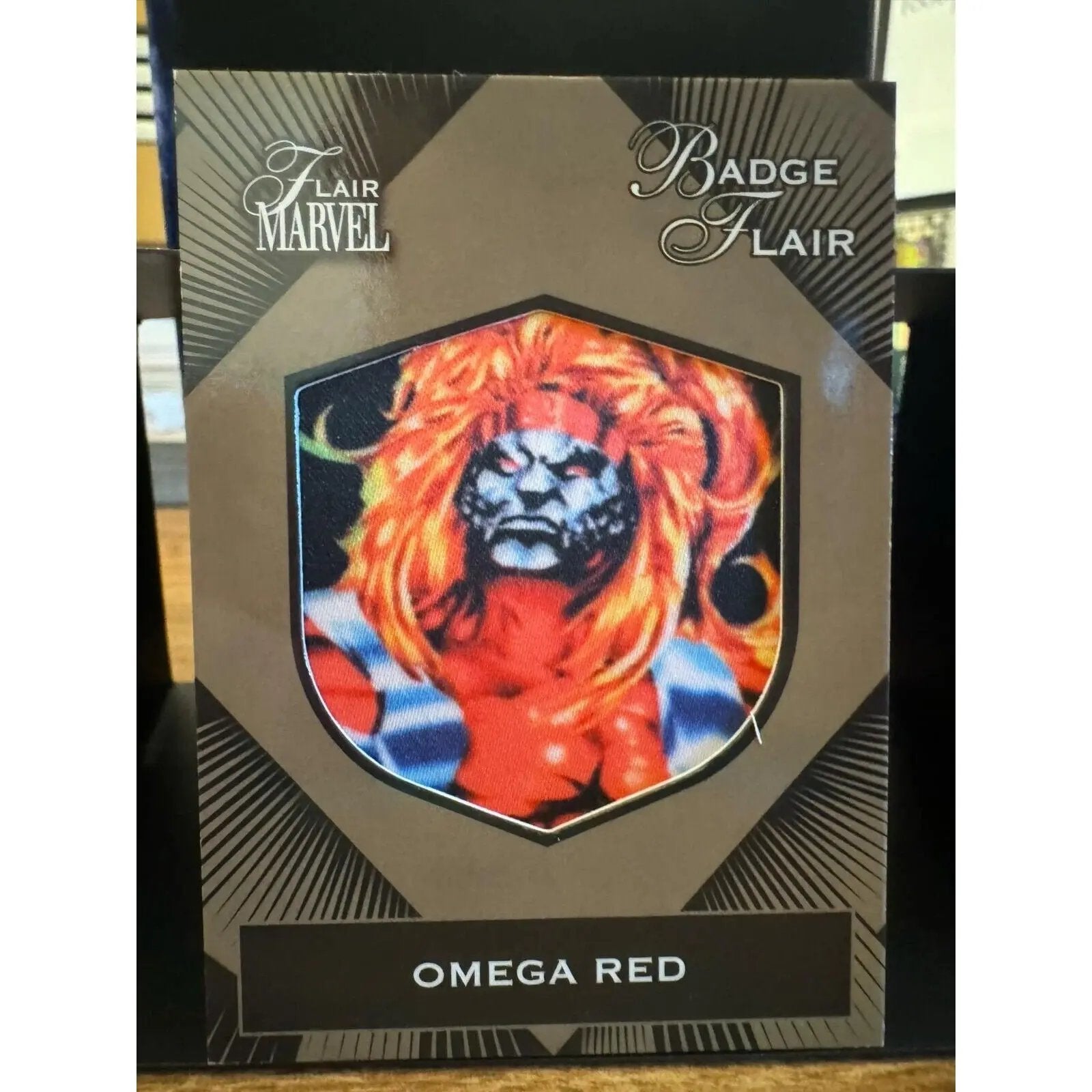 Marvel Flair BADGE FLAIR Level 1 Insert Omega Red PFB14 1:38 - MOD Shop LLC