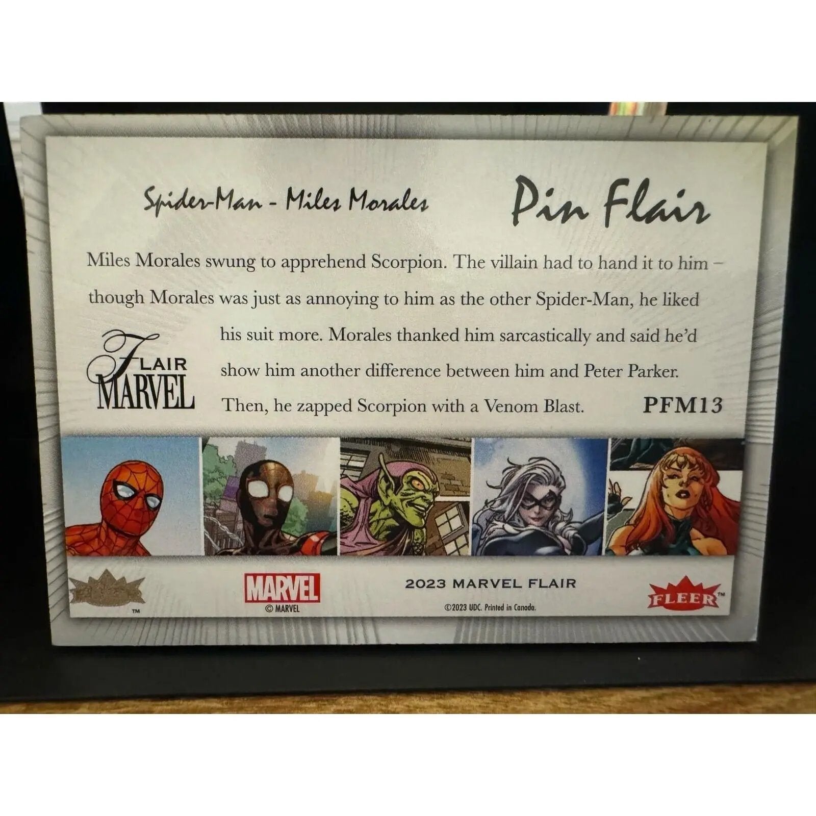 Marvel Flair PIN FLAIR Insert Miles Morales (Spin / Ultimate Spider - Man) PFM13 - MOD Shop LLC