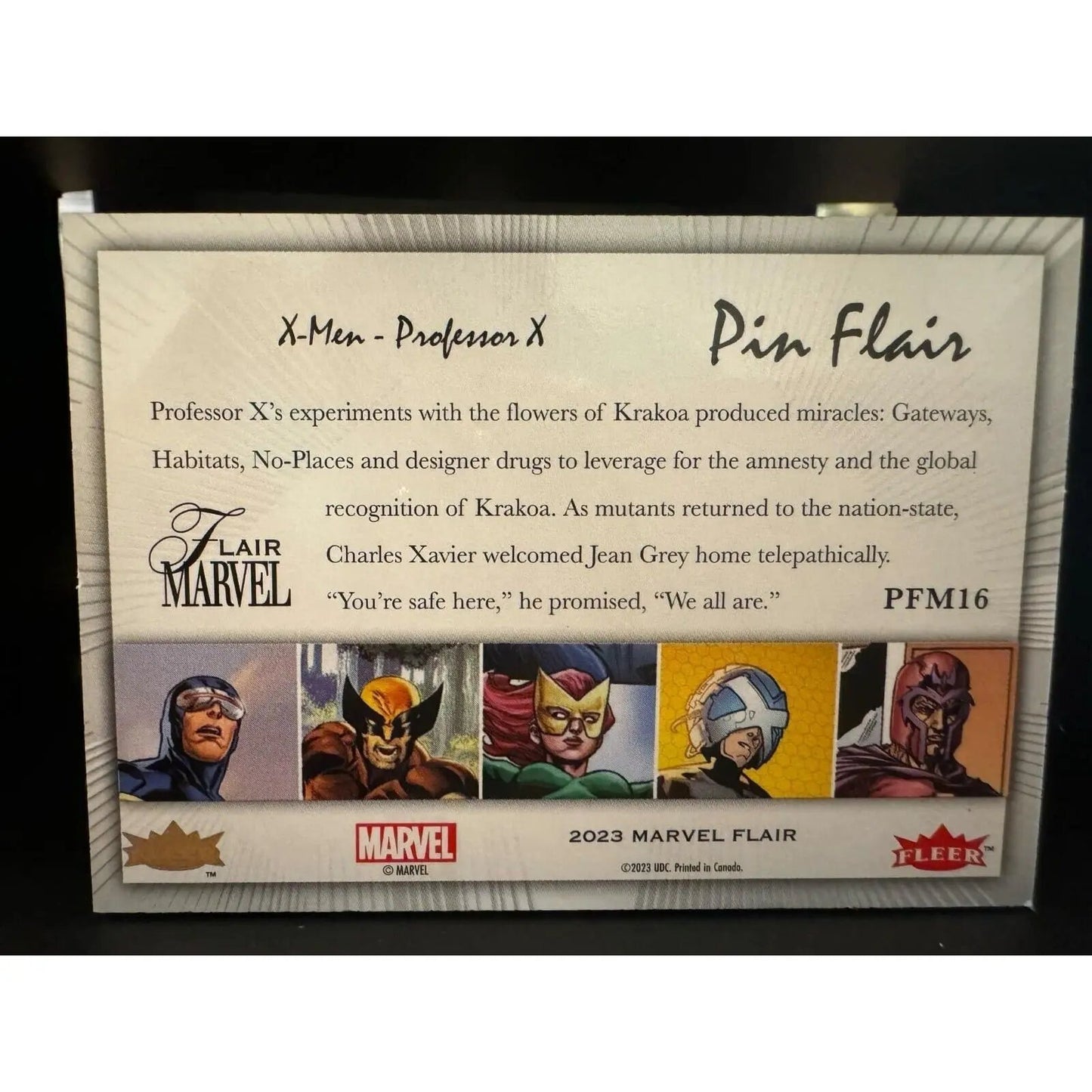 Marvel Flair PIN FLAIR Insert Professor X PFM16 1:288 - MOD Shop LLC