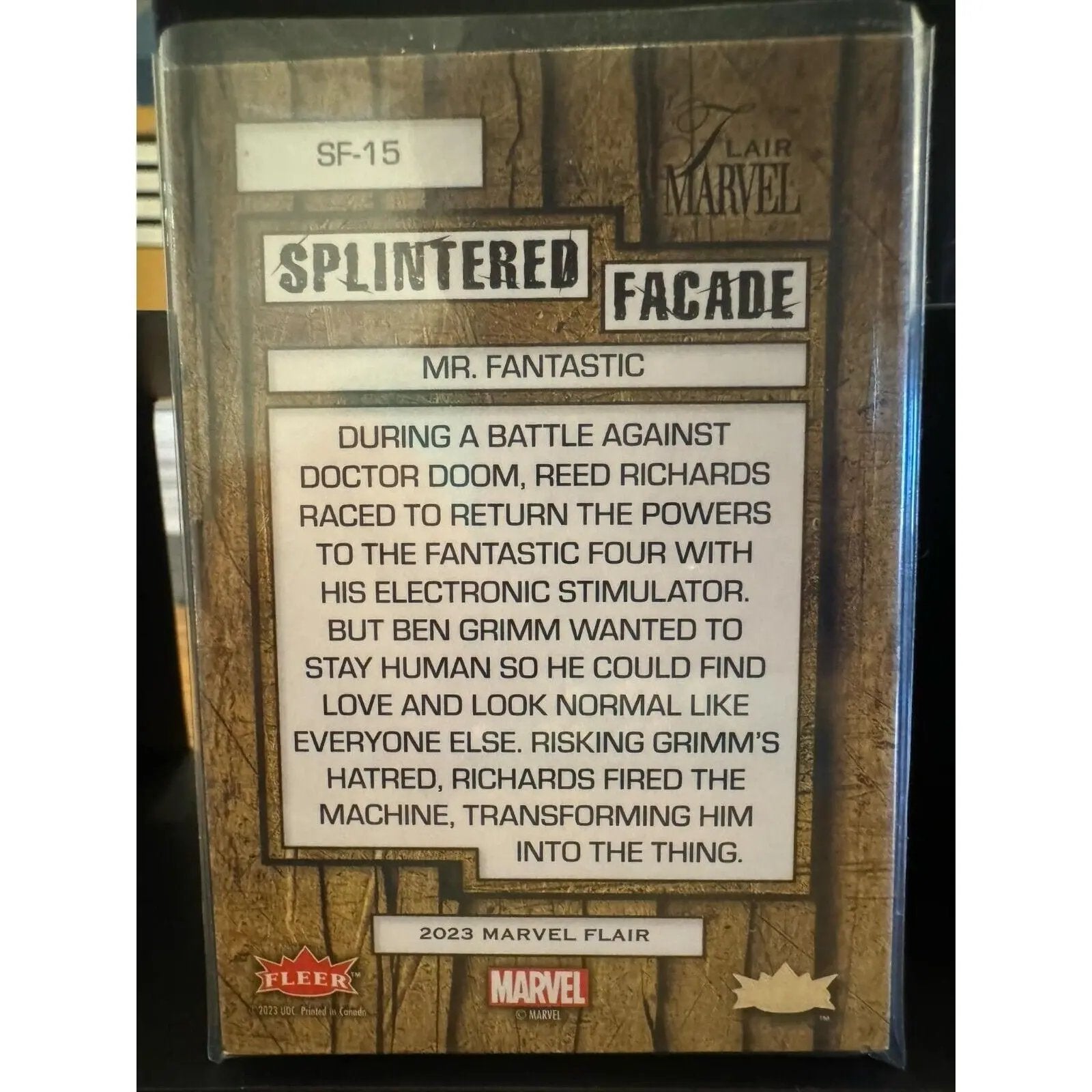 Marvel Flair SPLINTERED FACADE Mr. Fantastic SF - 15 1:144 rarity - MOD Shop LLC