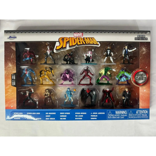 Marvel Spider - Man Nano Metalfigs 18 - Pack Collector's Set Original Box - MOD Shop LLC