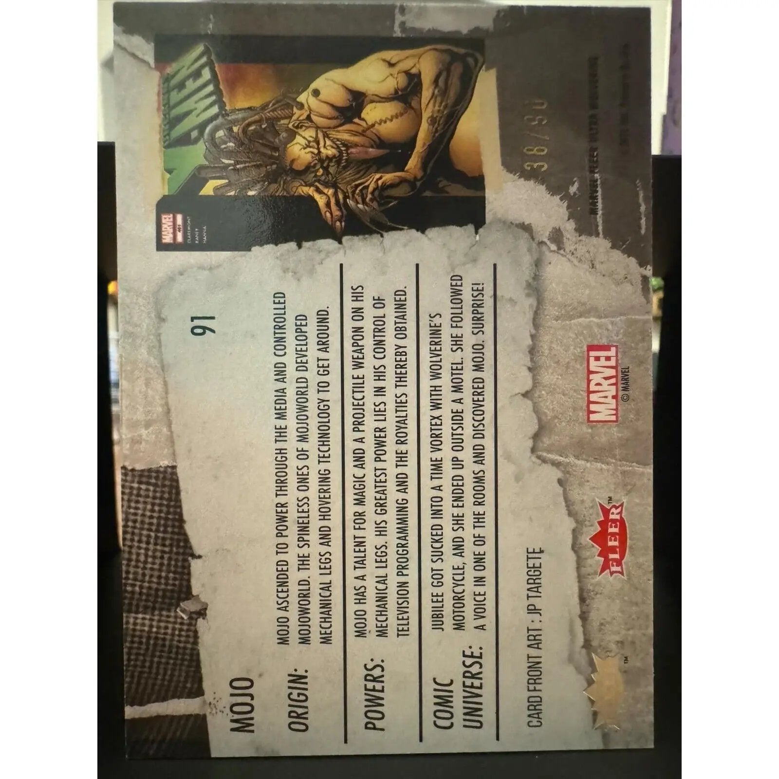 Mojo #91 YELLOW FOIL Slash Fleer Ultra Wolverine Parallel #/90 - MOD Shop LLC