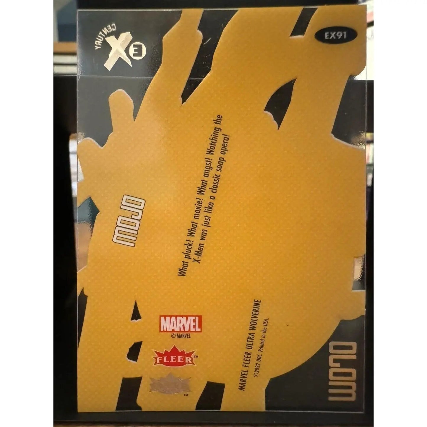 Mojo ExCentury Insert EX91 Fleer Ultra Wolverine. Acetate Layered Card - MOD Shop LLC