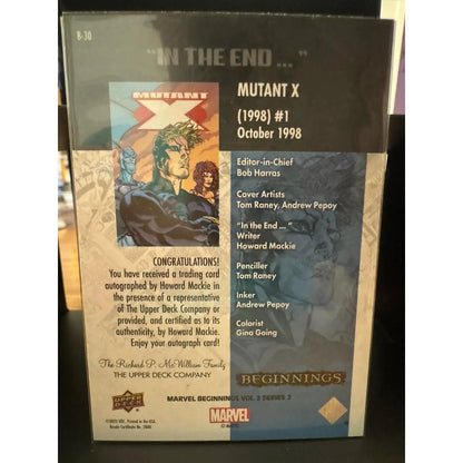 Mutant X Breakthrough Issues AUTO Howard Mackie Marvel Beginnings Vol 2 S 2 B - 30 - MOD Shop LLC
