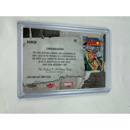 Namor Red Foil Slash Auto Parallel Fleer Ultra Wolverine 18/74 - MOD Shop LLC