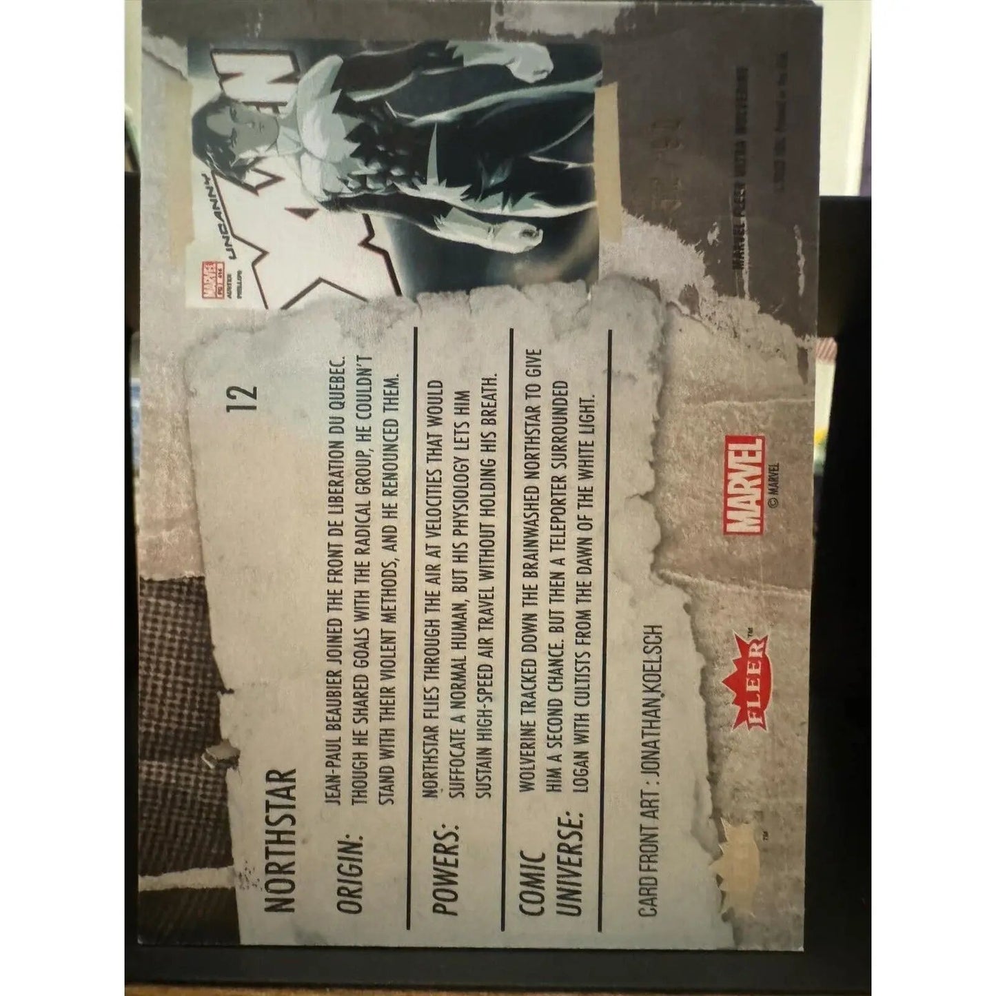 Northstar #12 YELLOW FOIL Slash Parallel Fleer Ultra Wolverine 52/90 - MOD Shop LLC