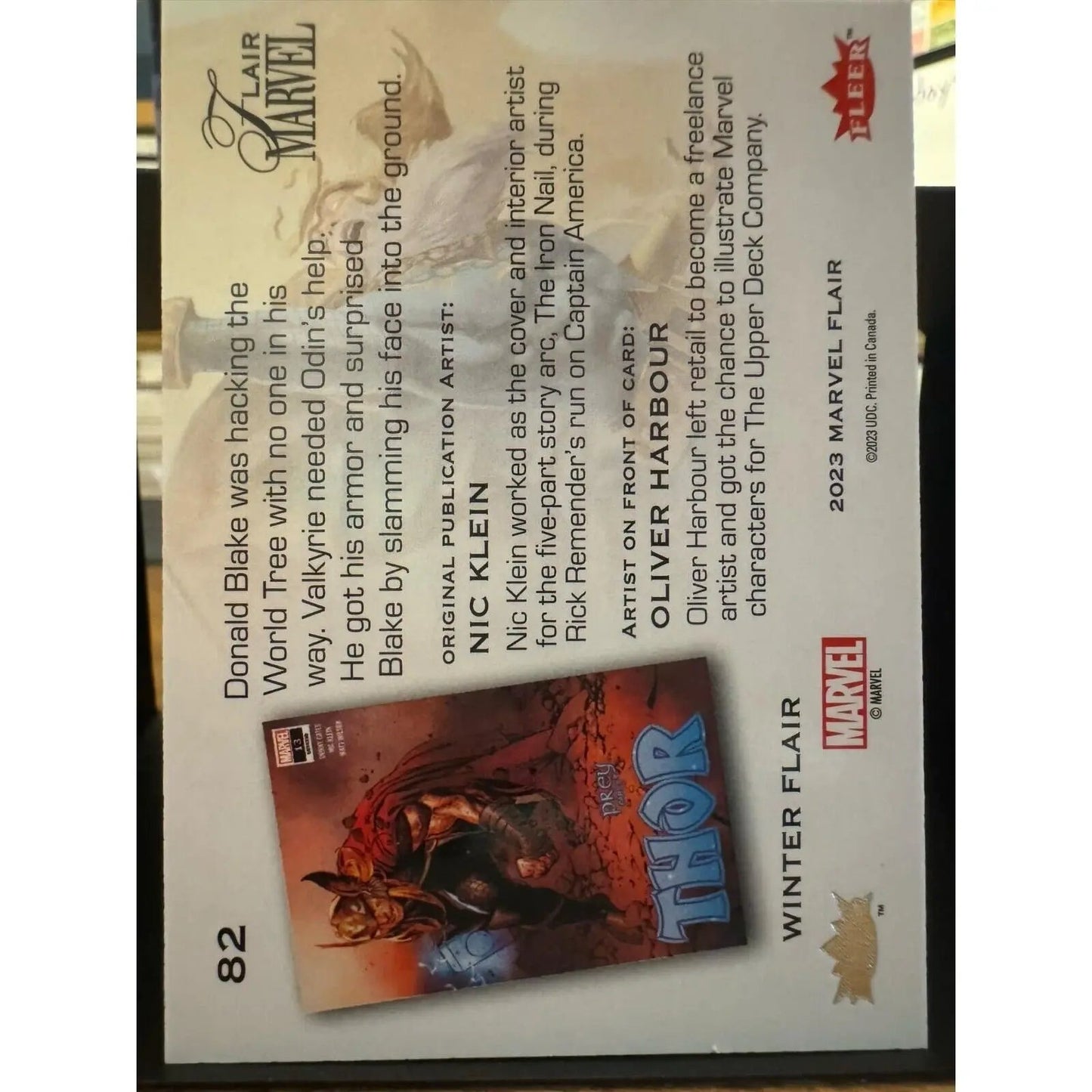 Odin Marvel Fleer Flair Winter Flair Parallel 007/199 Card 82 - MOD Shop LLC