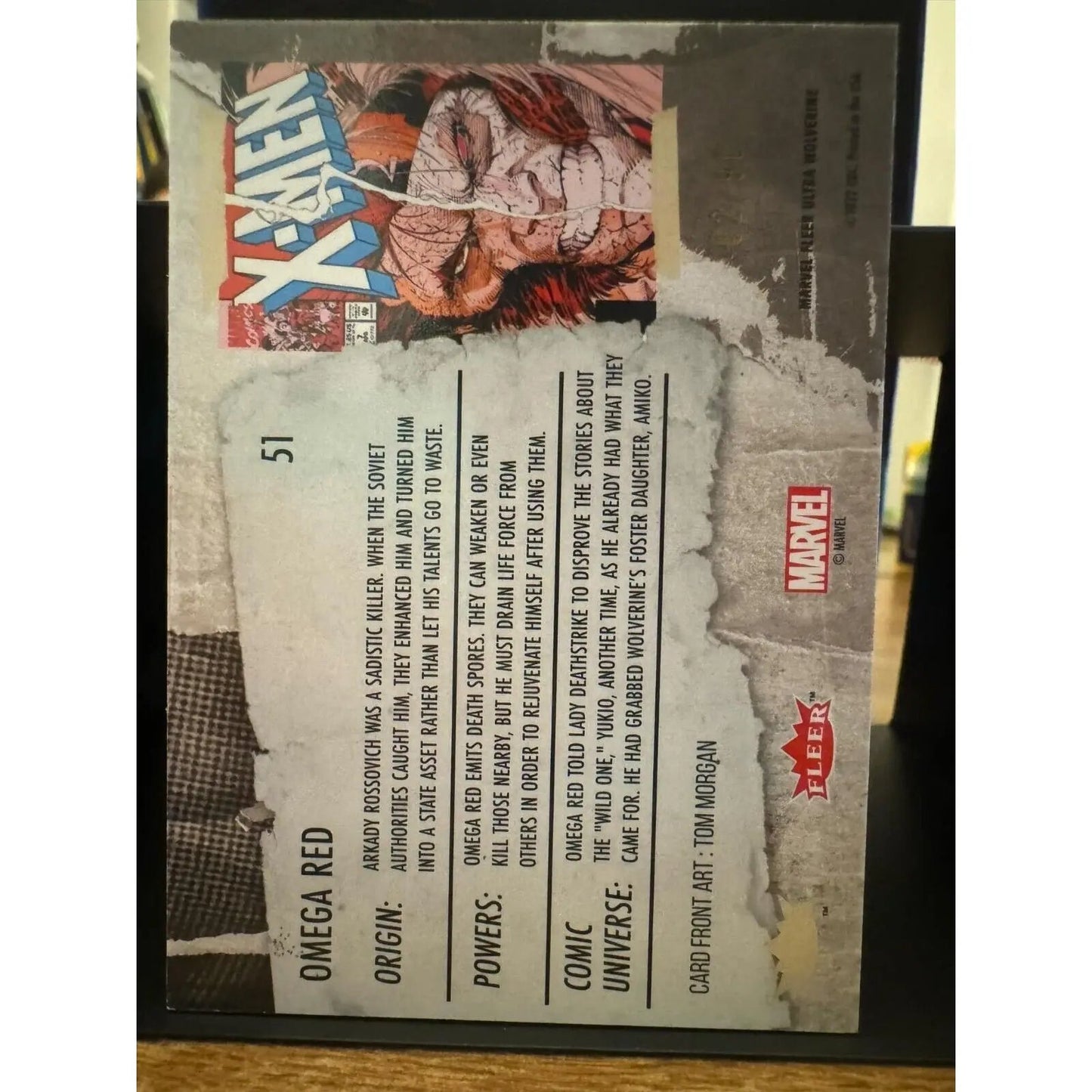 Omega Red #51 YELLOW FOIL Slash Fleer Ultra Wolverine Parallel 02/90 - MOD Shop LLC