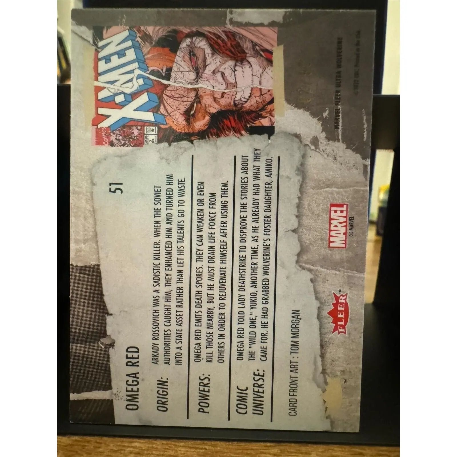 Omega Red #51 YELLOW FOIL Slash Fleer Ultra Wolverine Parallel 02/90 - MOD Shop LLC