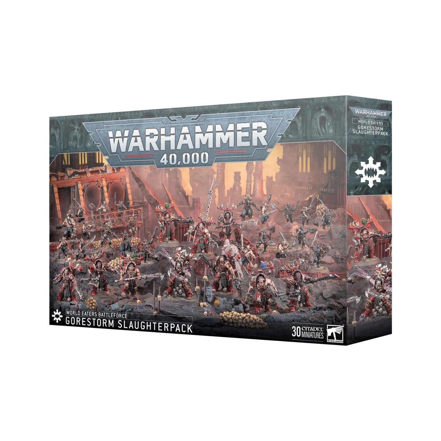*PREORDER - RELEASE 5/10/25* Warhammer 40,000: World Eaters Battleforce Gorestorm Slaughterpack - Ultimate Khorne Chaos Army Box (30 Miniatures) - MOD Shop LLC