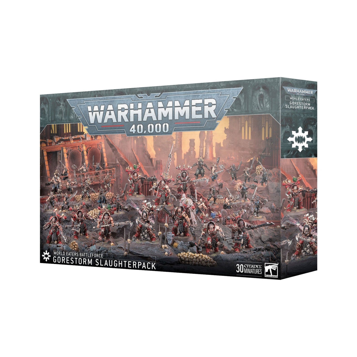 *PREORDER - RELEASE 5/10/25* Warhammer 40,000: World Eaters Battleforce Gorestorm Slaughterpack - Ultimate Khorne Chaos Army Box (30 Miniatures) - MOD Shop LLC