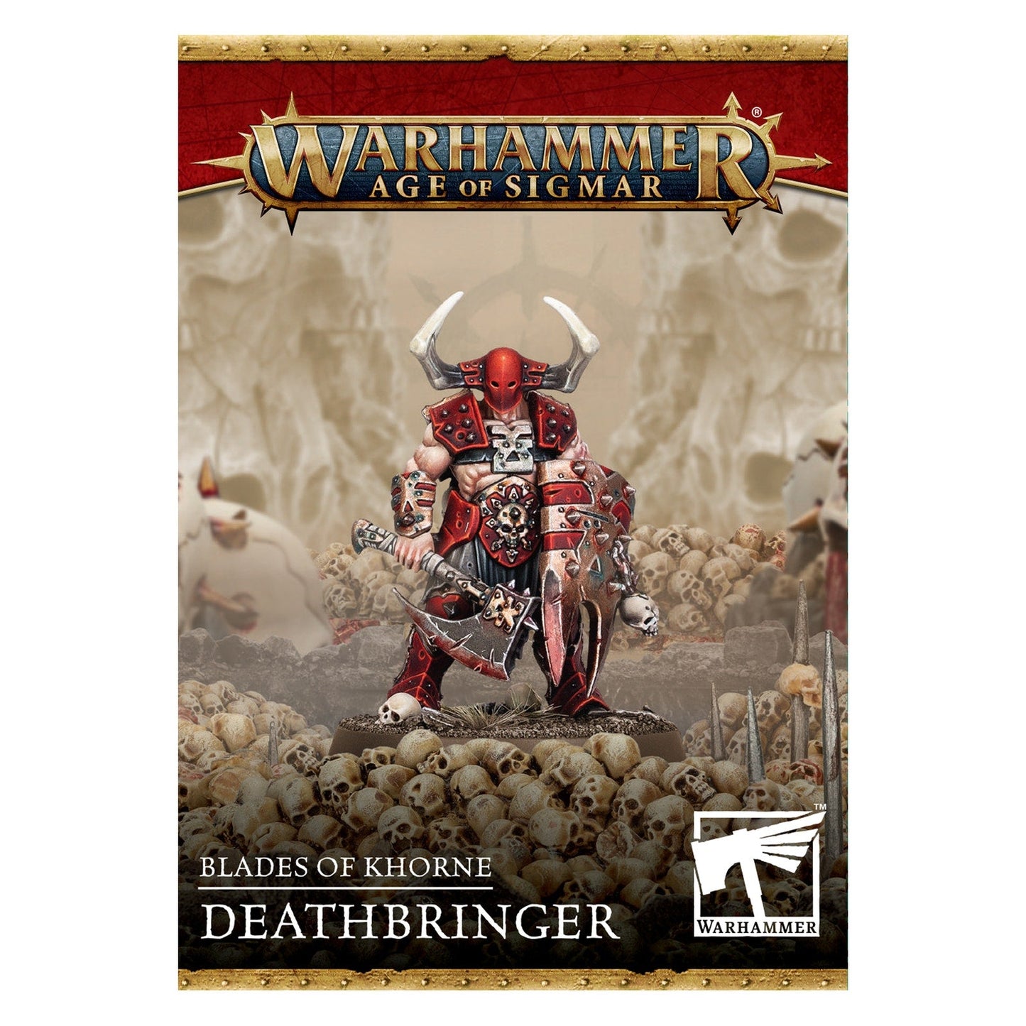 *PREORDER RELEASE 8.02.2025* Warhammer Age of Sigmar Blades of Khorne Deathbringer - Chaos Warrior Miniature Model - MOD Shop LLC