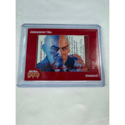 Professor X Red Animation Cell Marc Sasso Auto 2/13 Fleer Ultra Wolverine - MOD Shop LLC