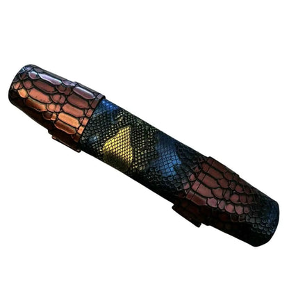 Rainbow Iridescent Faux Snakeskin Gaming Dice Rolling Mat with Storage Tube - MOD Shop LLC