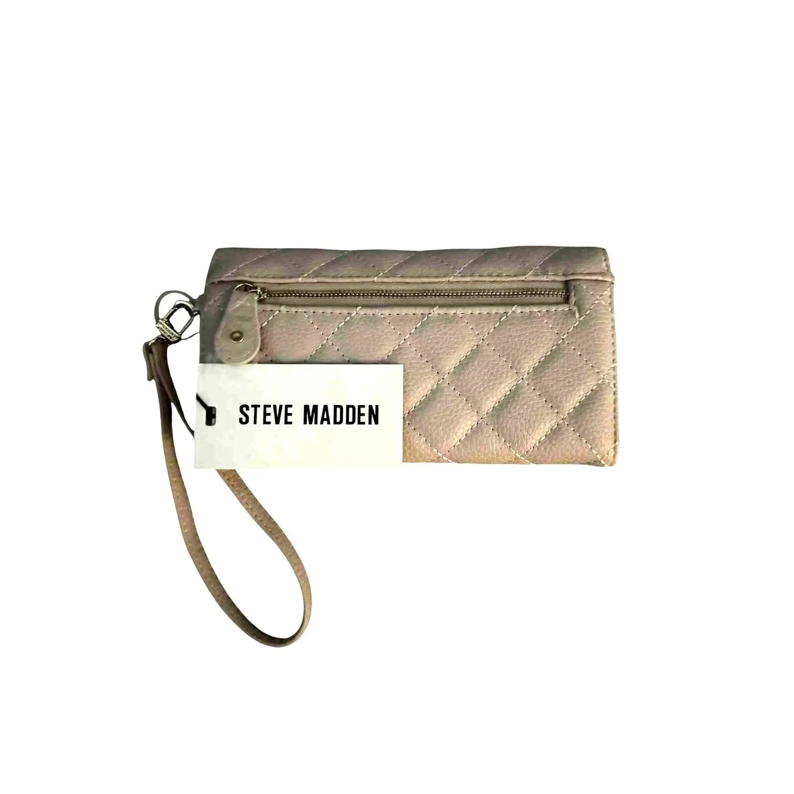 Steve Madden Quilted Wristlet Clutch – Stylish Compact Handbag - MOD Shop LLC