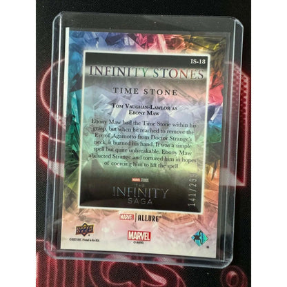 Tom Vaughan - Lawlor as Ebony Maw Marvel Allure Infinity Stone Time Stone 141/299 - MOD Shop LLC