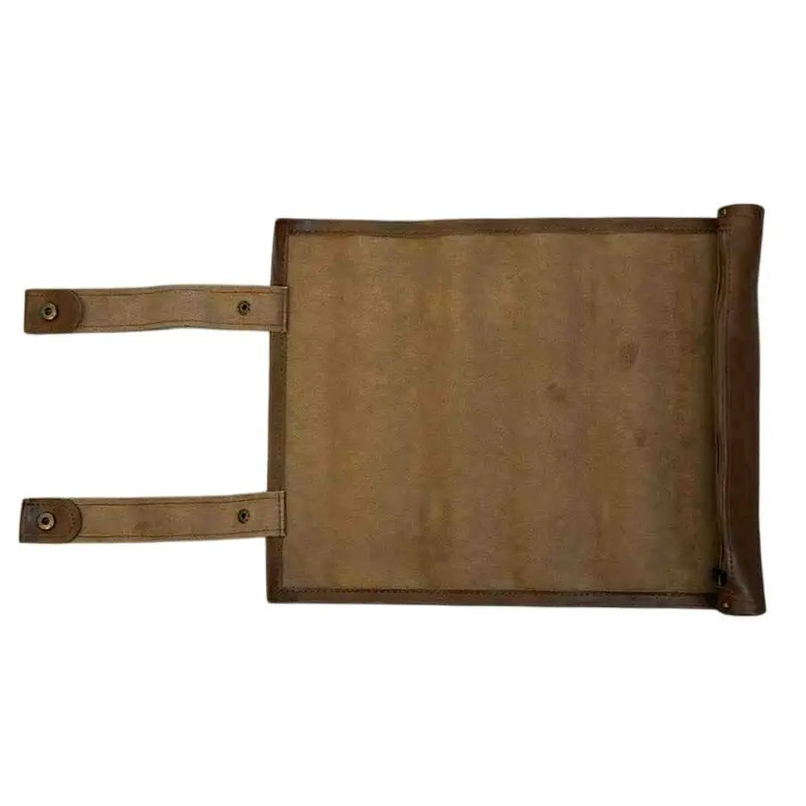 Vintage Brown Faux Leather Gaming Dice Roll & Playmat Set with Metal Snap Closure - MOD Shop LLC