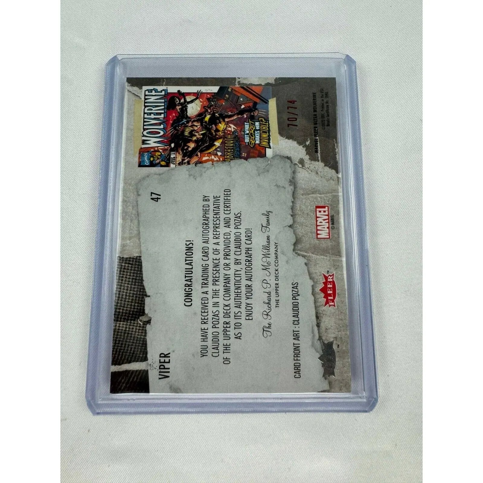 Viper Red Foil Slash Auto Parallel Fleer Ultra Wolverine 70/74 - MOD Shop LLC
