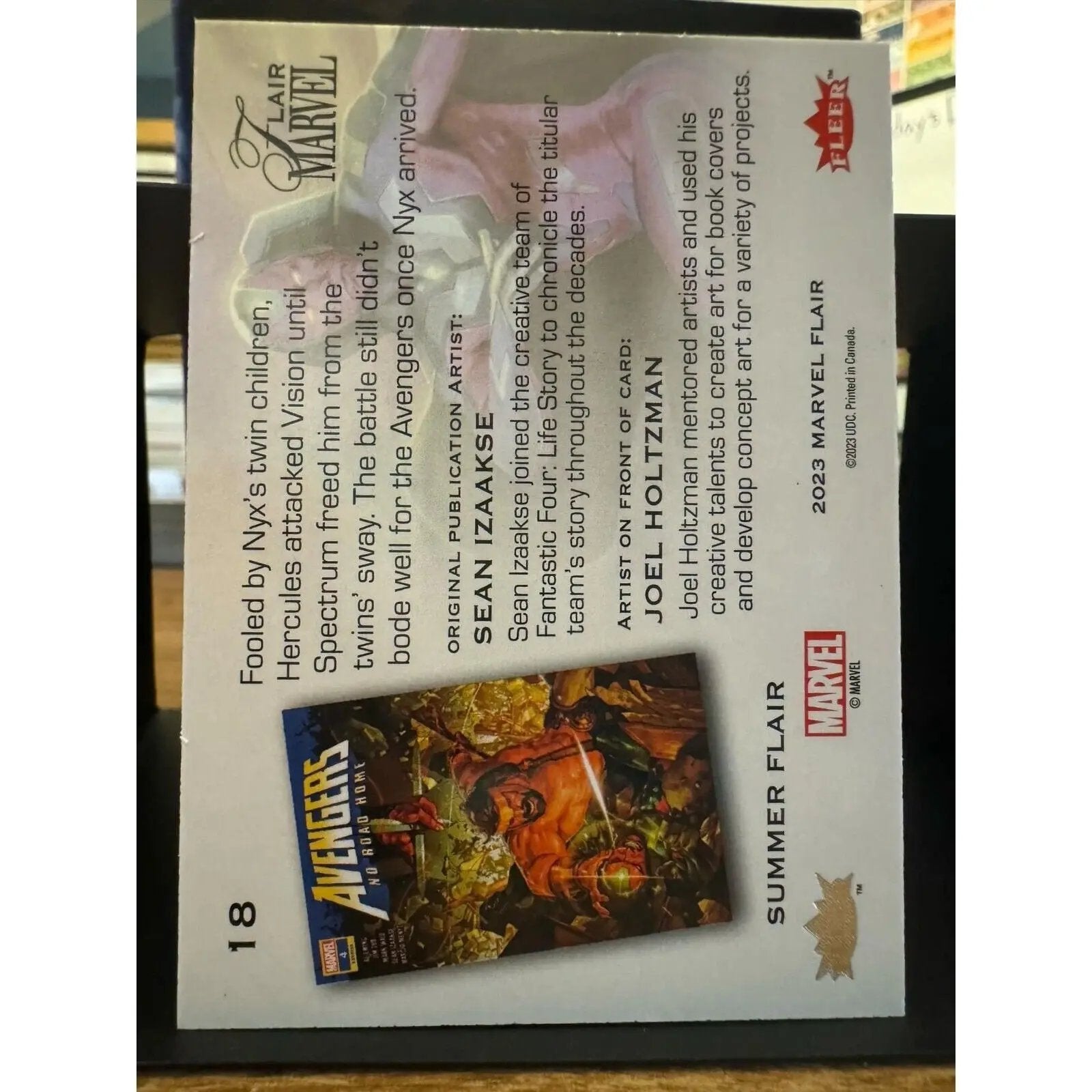 Vision Marvel Fleer Flair Summer Flair Parallel 03/50 Card 18 - MOD Shop LLC