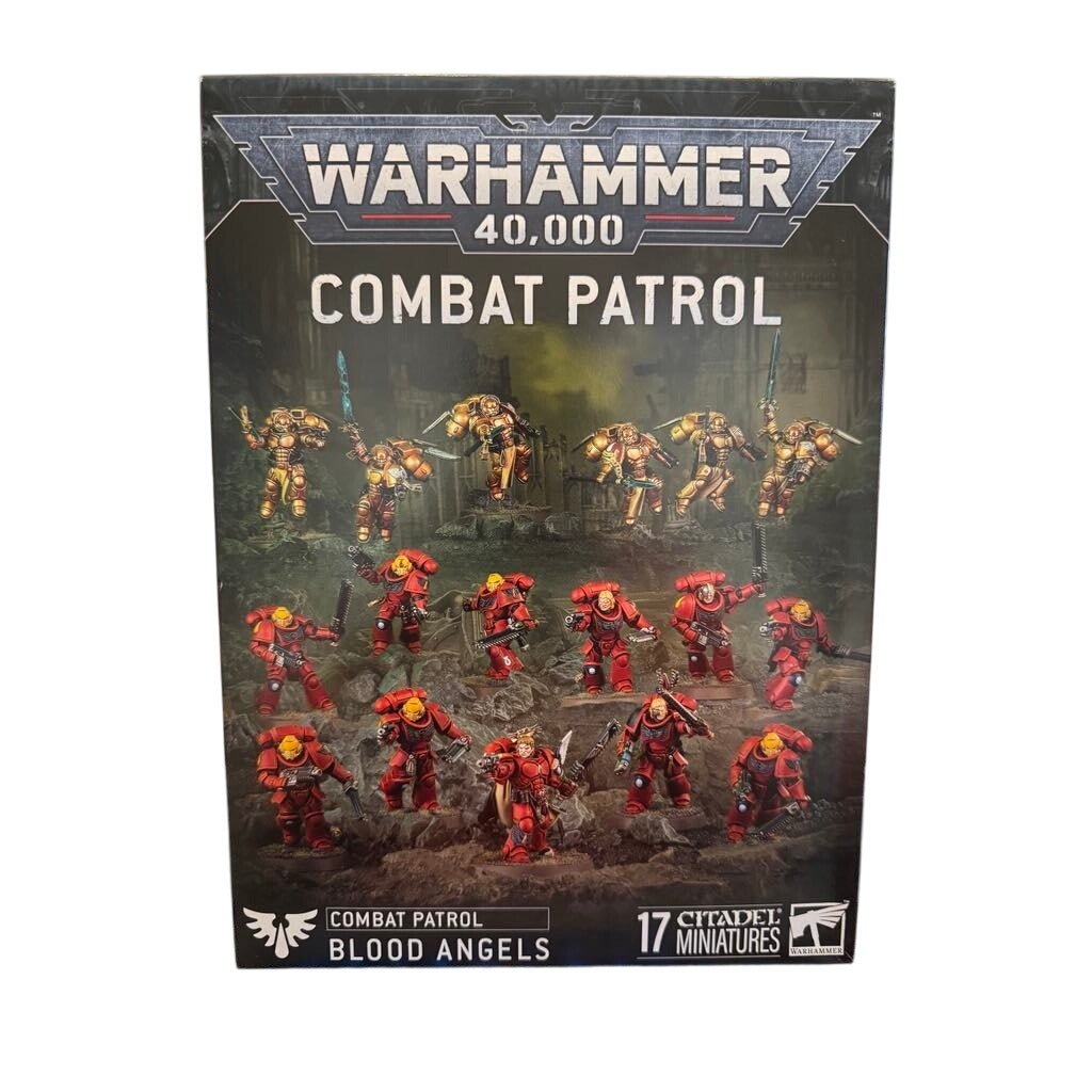 Warhammer 40,000 Combat Patrol: Blood Angels - 17 Miniature Army Starter Set with Captain, Sanguinary Guard & Assault Intercessors - MOD Shop LLC