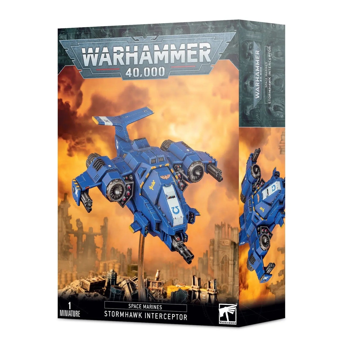 Warhammer 40,000 Space Marines Stormhawk Interceptor Model Kit - Multi - Part Plastic Aircraft Miniature Games Workshop - MOD Shop LLC