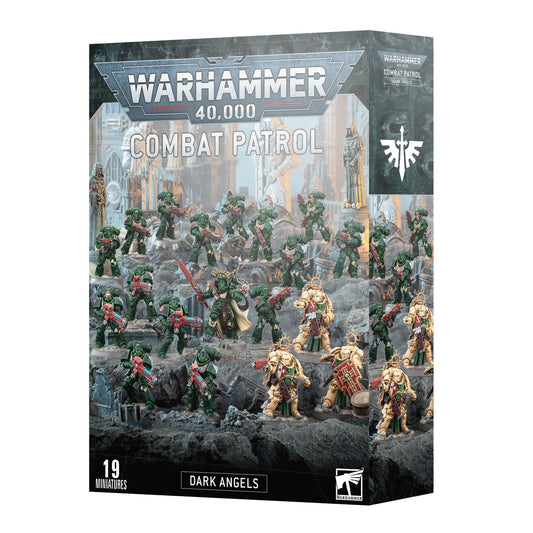 Warhammer 40K Combat Patrol: Dark Angels 2024 - 19 Miniatures Army Starter Set with Captain in Gravis Armour & Primaris Space Marines - MOD Shop LLC