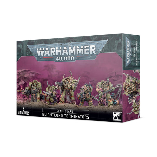 Warhammer 40K Death Guard Blightlord Terminators - 5 Elite Chaos Space Marine Miniatures | Games Workshop 43 - 51 - MOD Shop LLC