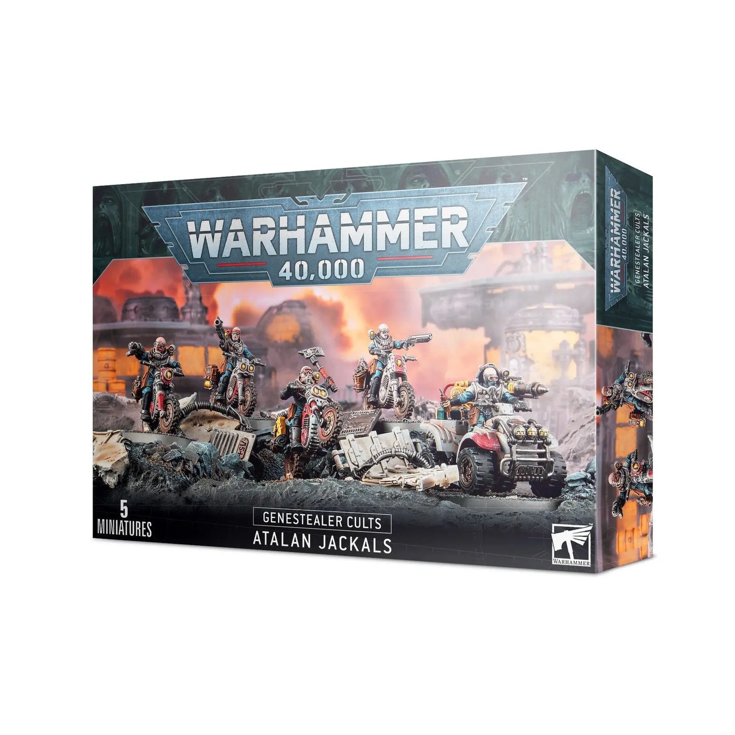 Warhammer 40K Genestealer Cults Atalan Jackals - 5 Miniatures Fast Attack Squad with Dirtcycles & Wolfquad - Games Workshop 51 - 62 - MOD Shop LLC