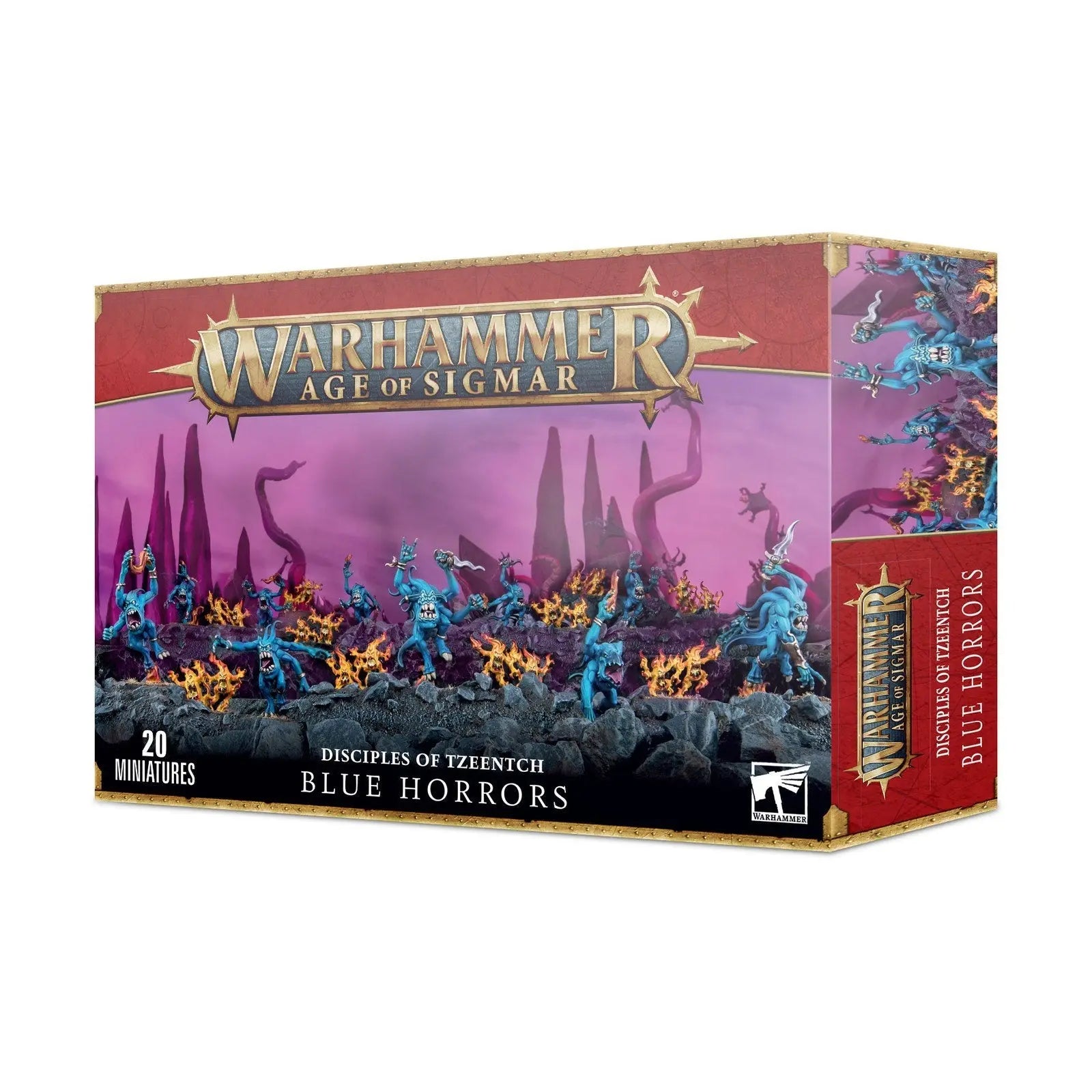 Warhammer Age of Sigmar Disciples of Tzeentch Blue Horrors & Brimstone Horrors - 20 Miniatures Kit by Games Workshop - MOD Shop LLC